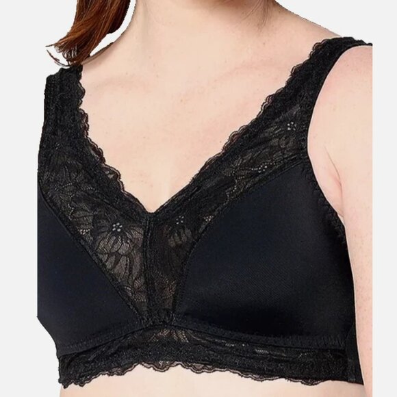 Breezies~Soft Support Lace Wirefree Bra~A676780~No Padding - Picture 1 of 2